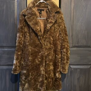 INC faux fur coat